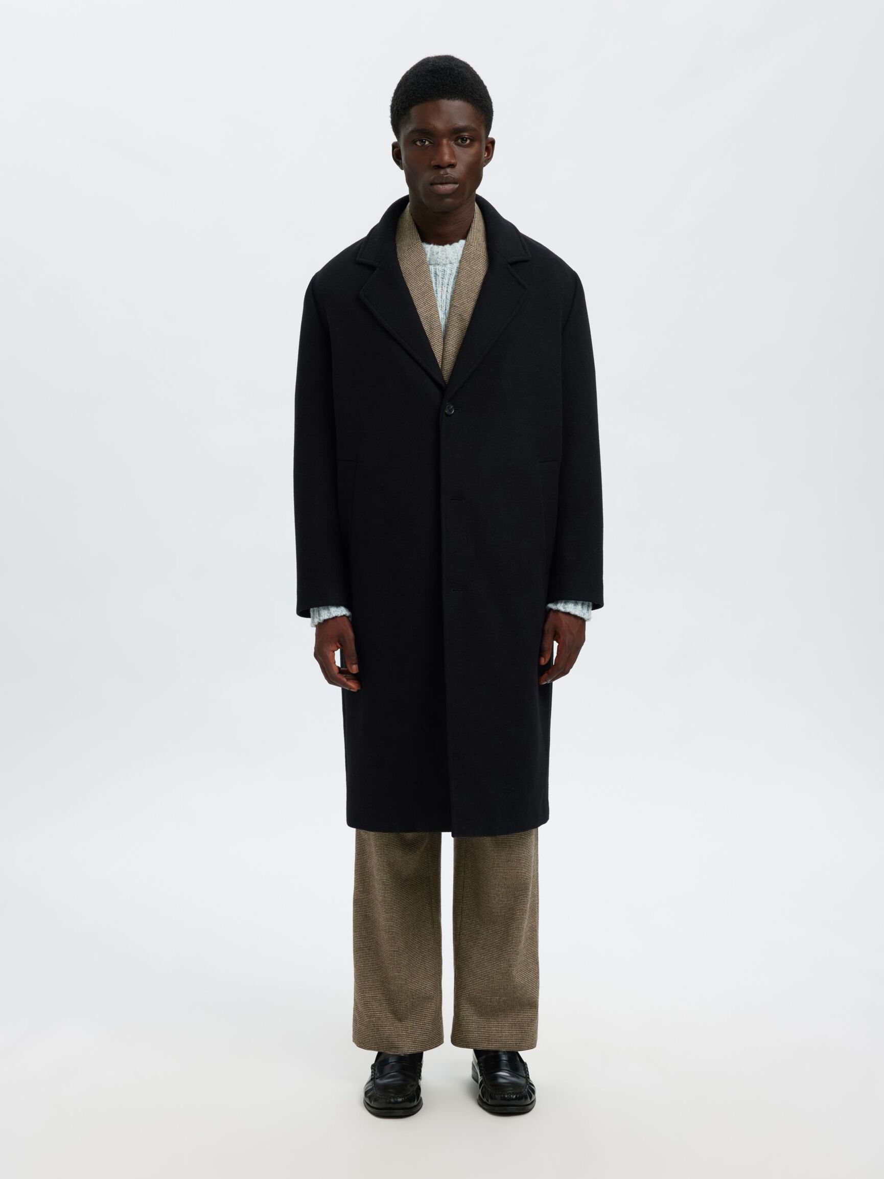 WOOL BLEND SUIT TROUSERS, Morel, highres