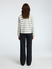STRIPED LONG-SLEEVED T-SHIRT, Vetiver, highres