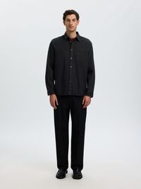 REGULAR FIT HEMD, Black Denim, highres