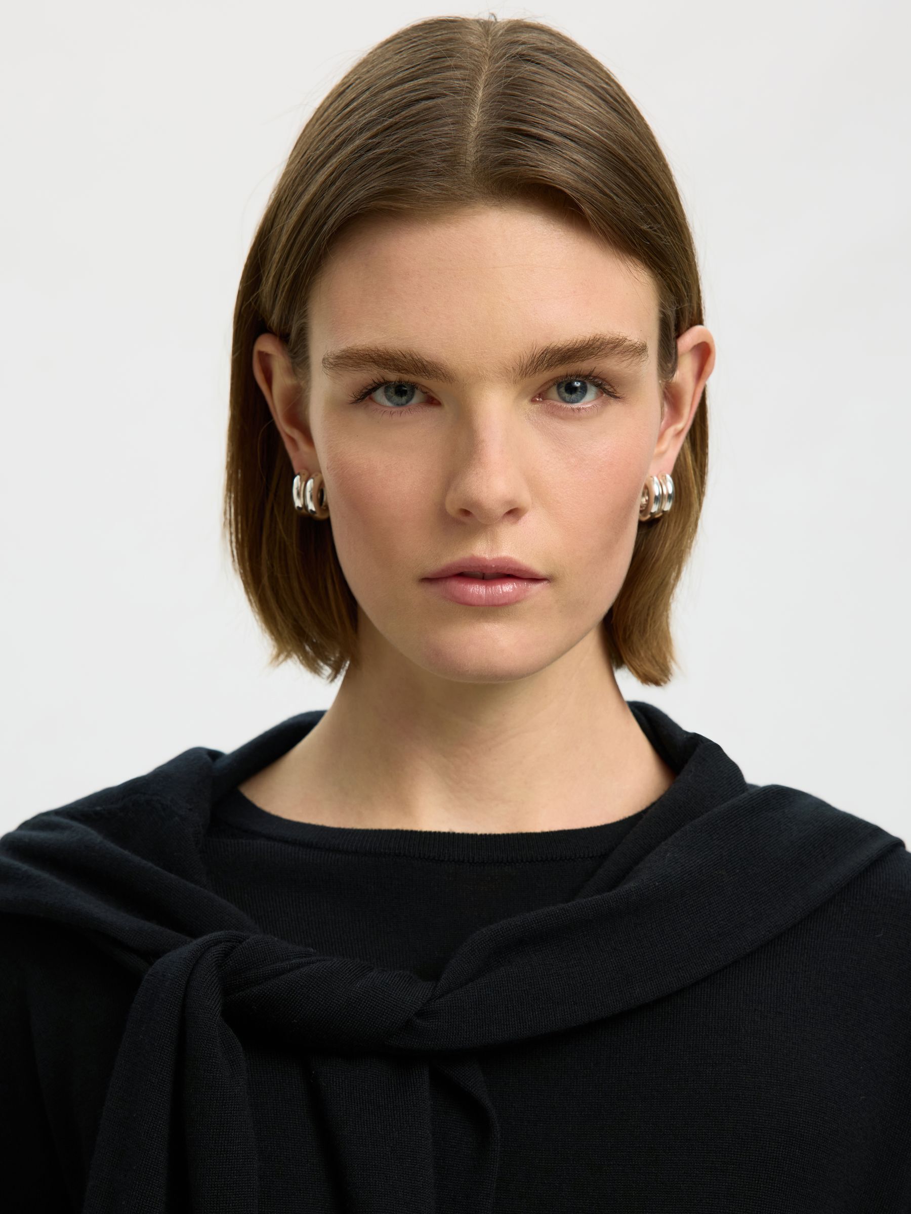 100% MERINO WOOL PULLOVER, Black, highres