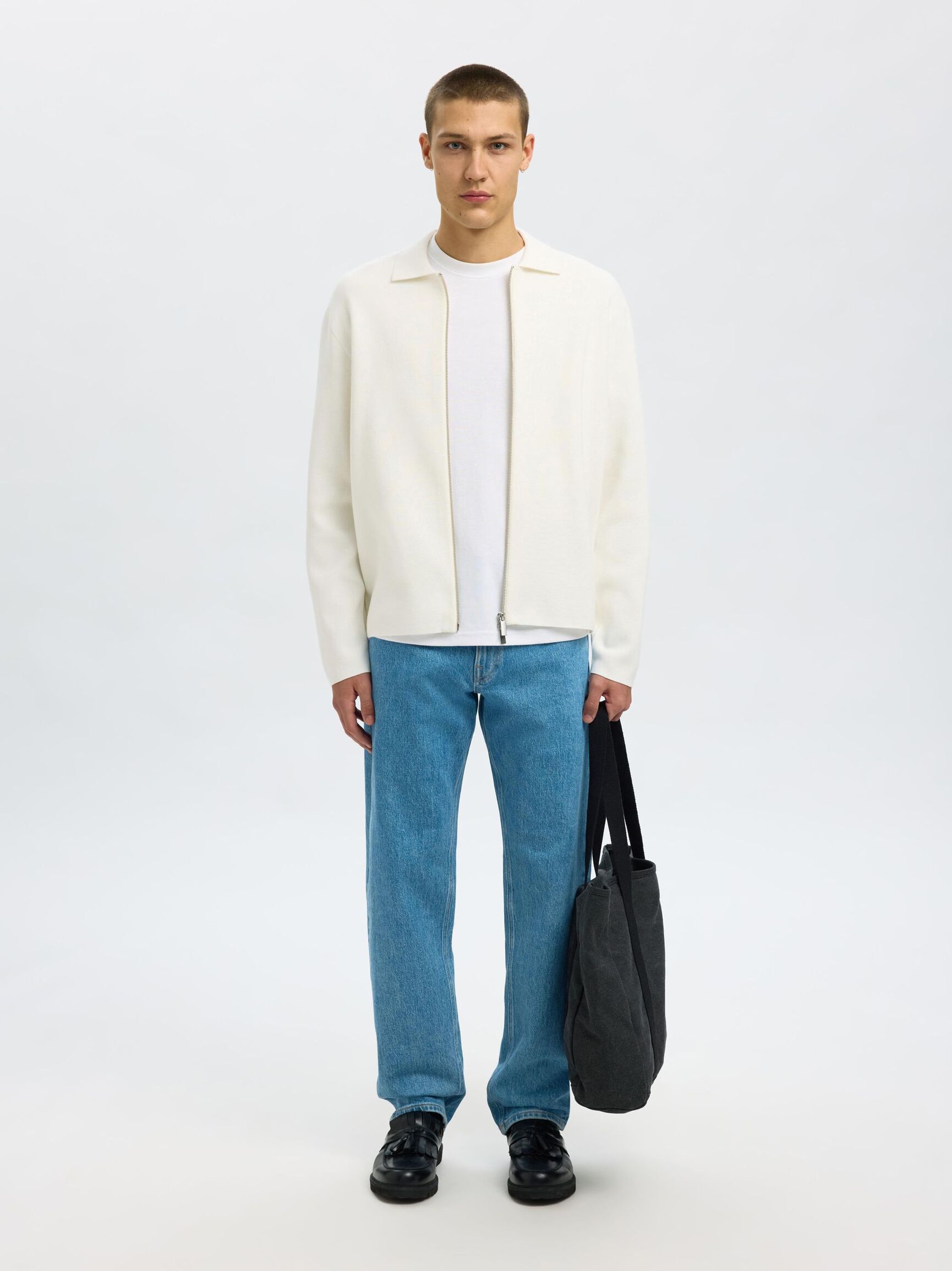 196 STRAIGHT FIT JEANS, Light Blue Denim, highres