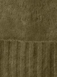 WOOL BLEND BEANIE, Fir Green, highres