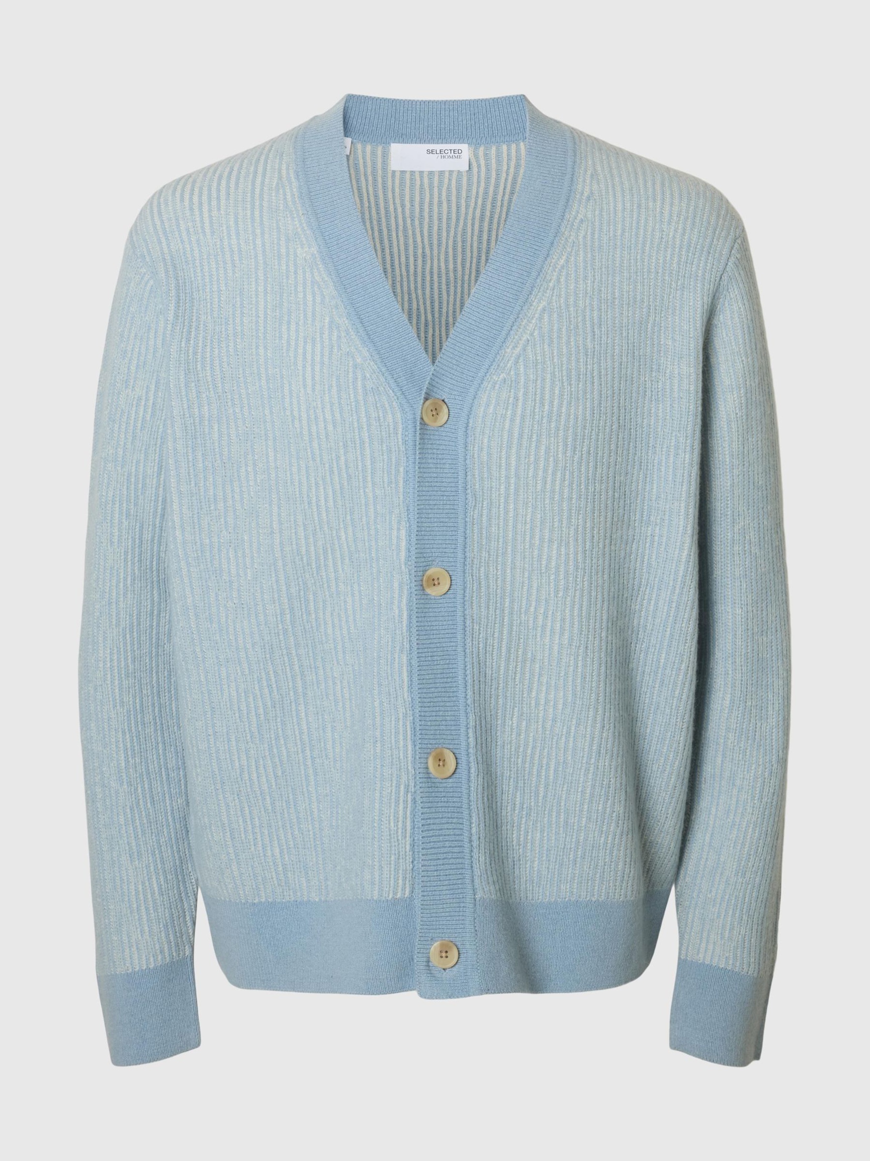 WOLMIX GEBREID VEST, Blue Fog, highres