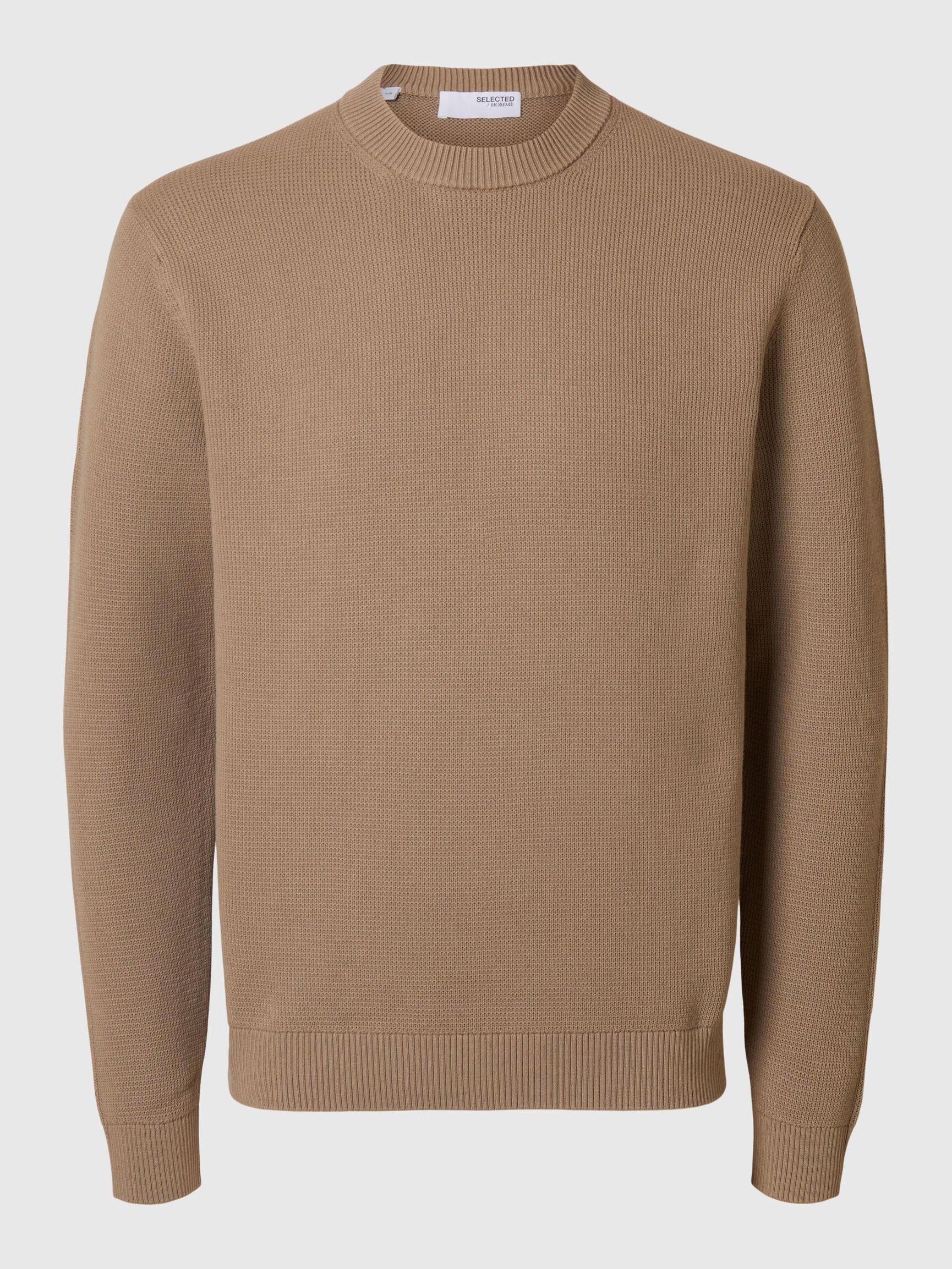 RONDE HALS SWEATER, Greige, highres