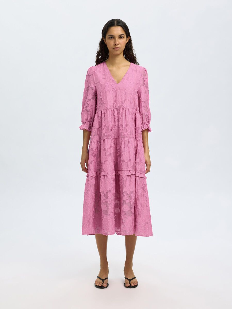 Selected TIE WAIST MIDI DRESS, Rosebloom, highres - 16072507_Rosebloom_003.jpg
