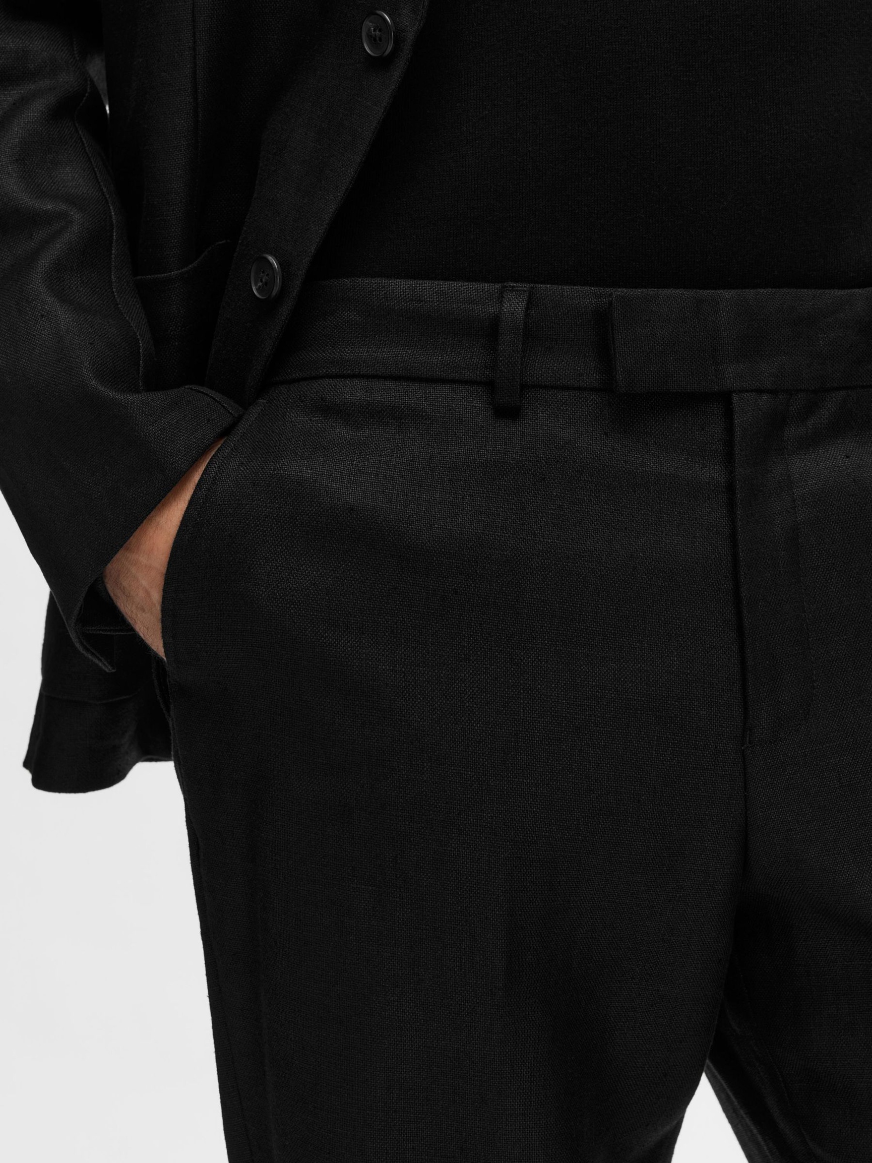 100% HEMP TROUSERS, Black, highres