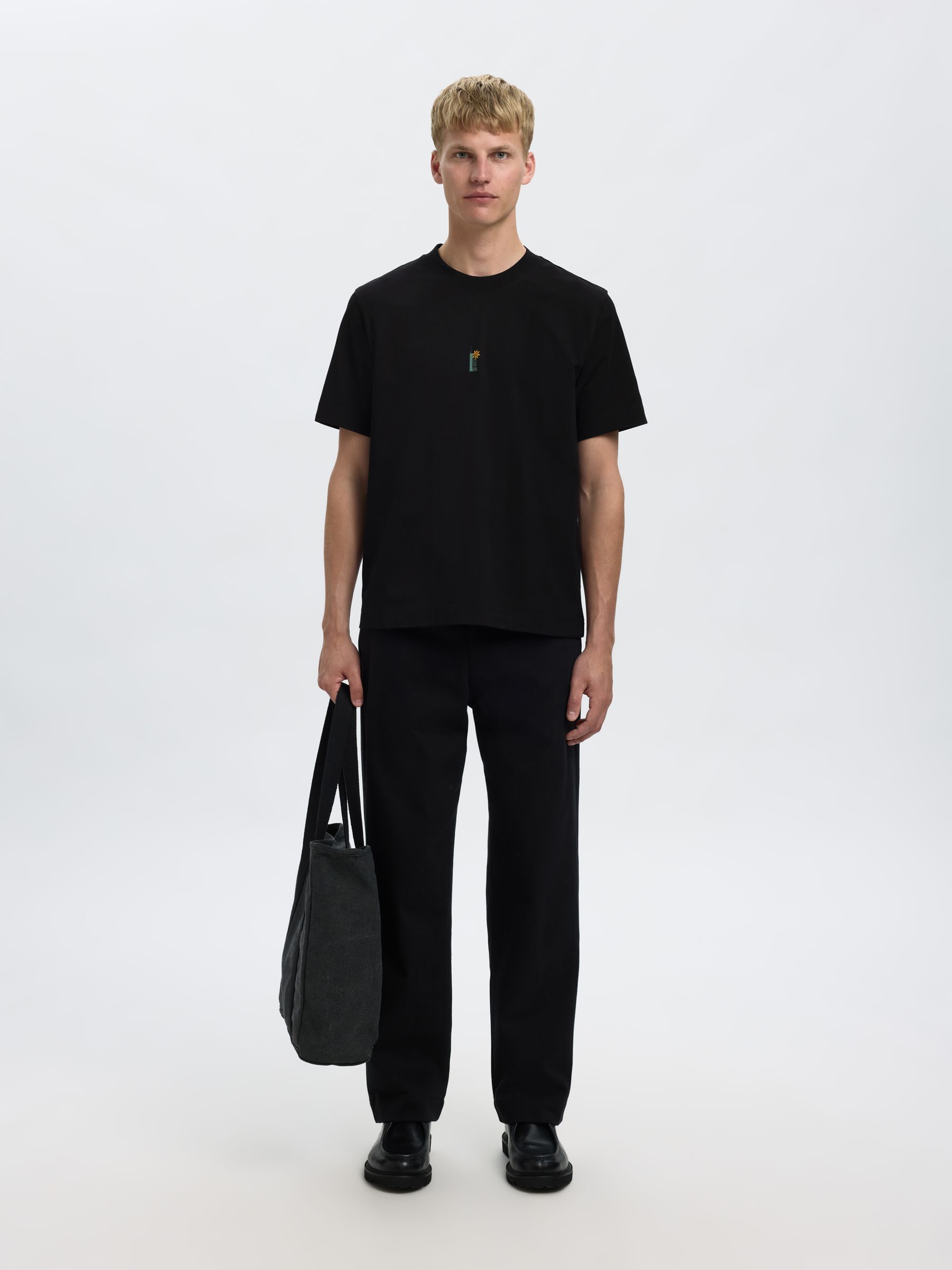 PRINTED REGULAR FIT T-SHIRT, Black, highres