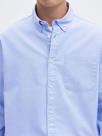 OXFORD LONG SLEEVED SHIRT, Light Blue, highres