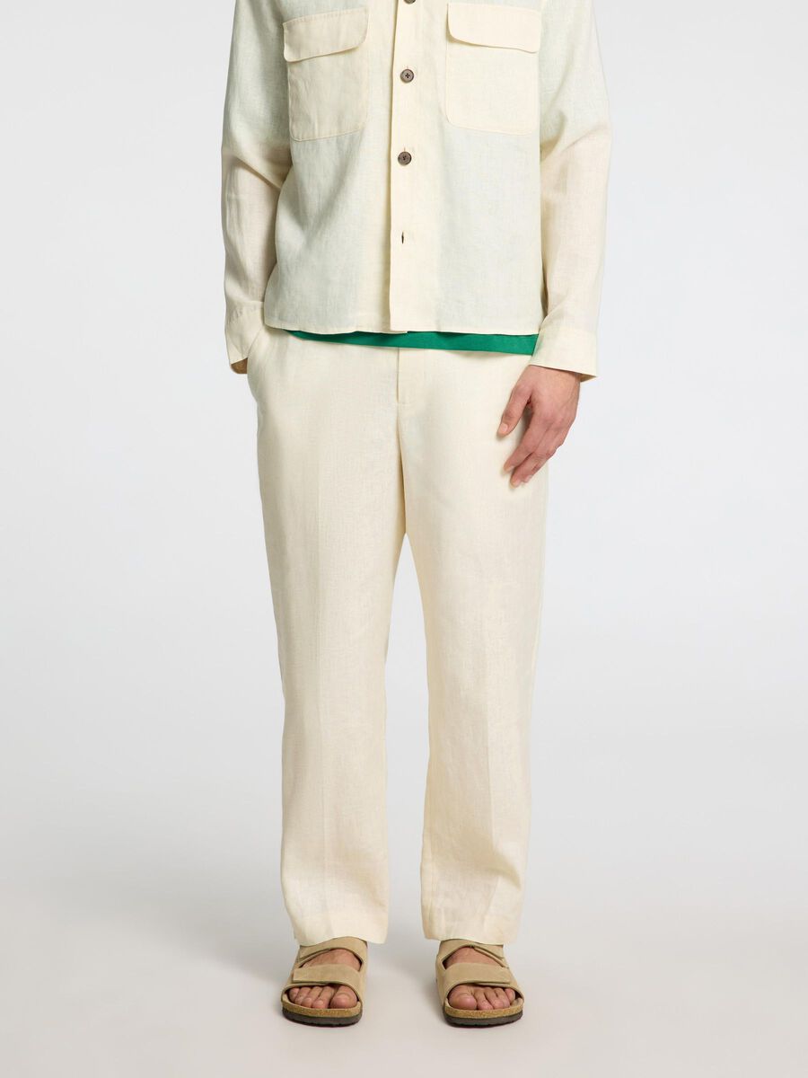 Selected LOOSE FIT LEINENHOSE, Egret, highres - 16098997_Egret_003.jpg