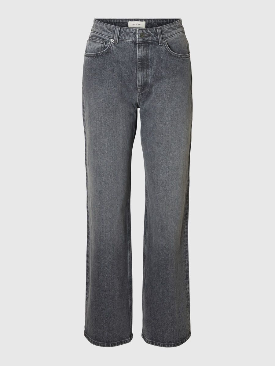 Product tile image - HIGH WAISTED WIDE LEG JEANS, Medium Grey Denim | 16098229_MediumGreyDenim_1195579
