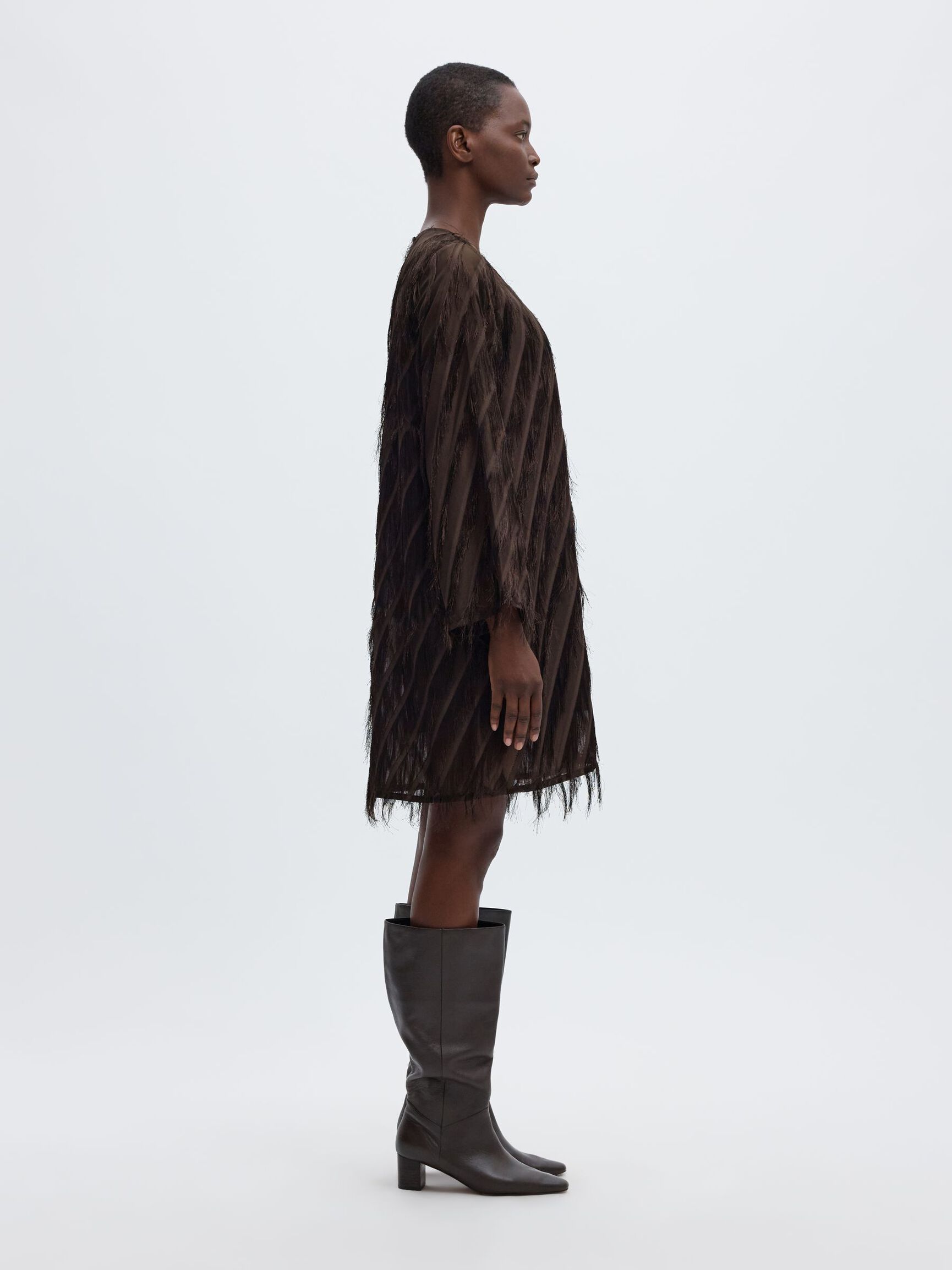 FRINGE MINI DRESS, Delicioso, highres