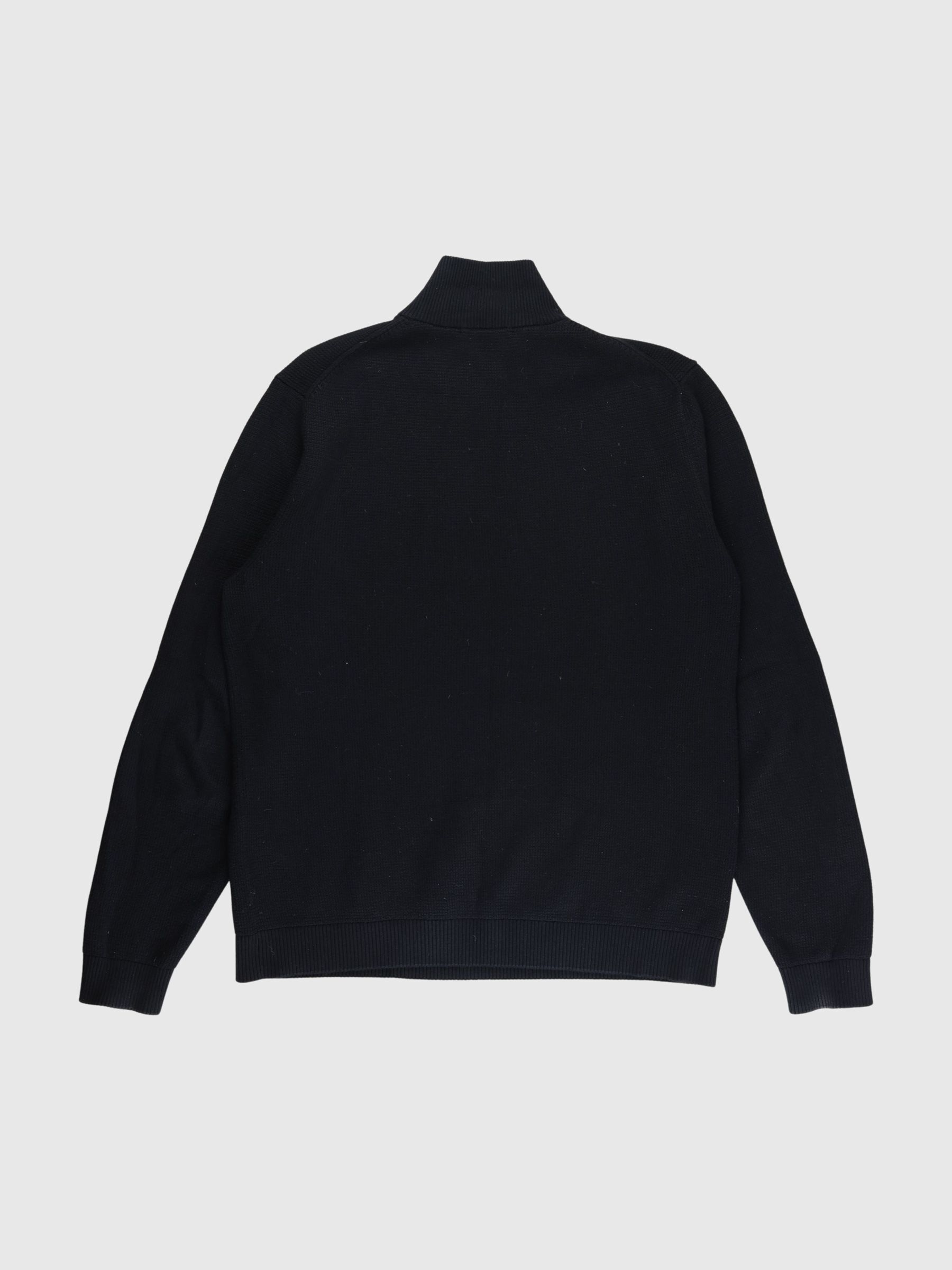 HALF-ZIP JUMPER, Black, highres