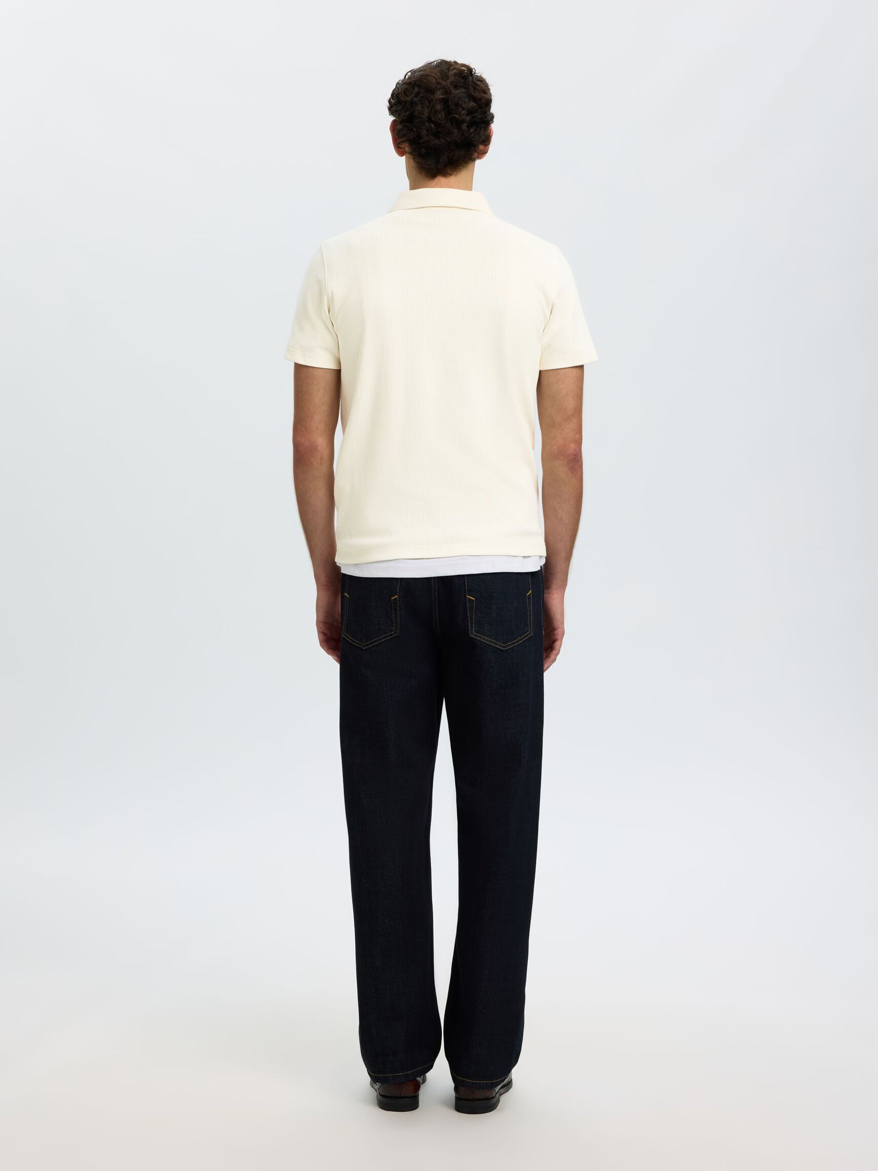 RIPPSTRICK POLOSHIRT, Egret, highres