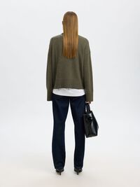 WOOL BLEND ROLL NECK JUMPER, Kalamata, highres