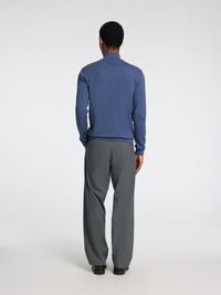 HALF-ZIP KNITTED JUMPER, Oceana, highres