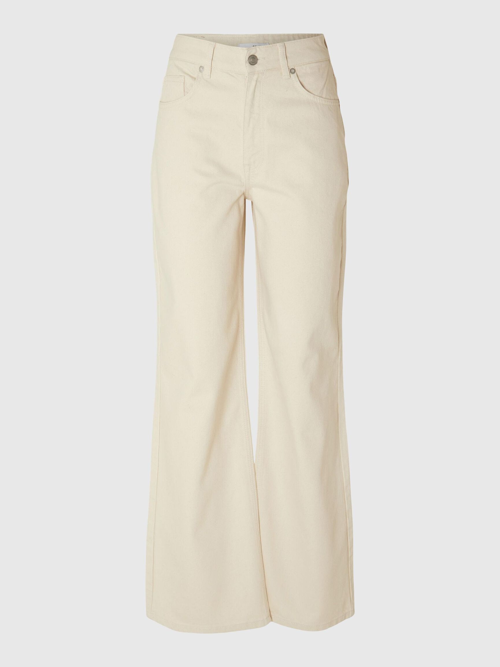 WHITE WIDE FIT JEANS, White Denim, highres