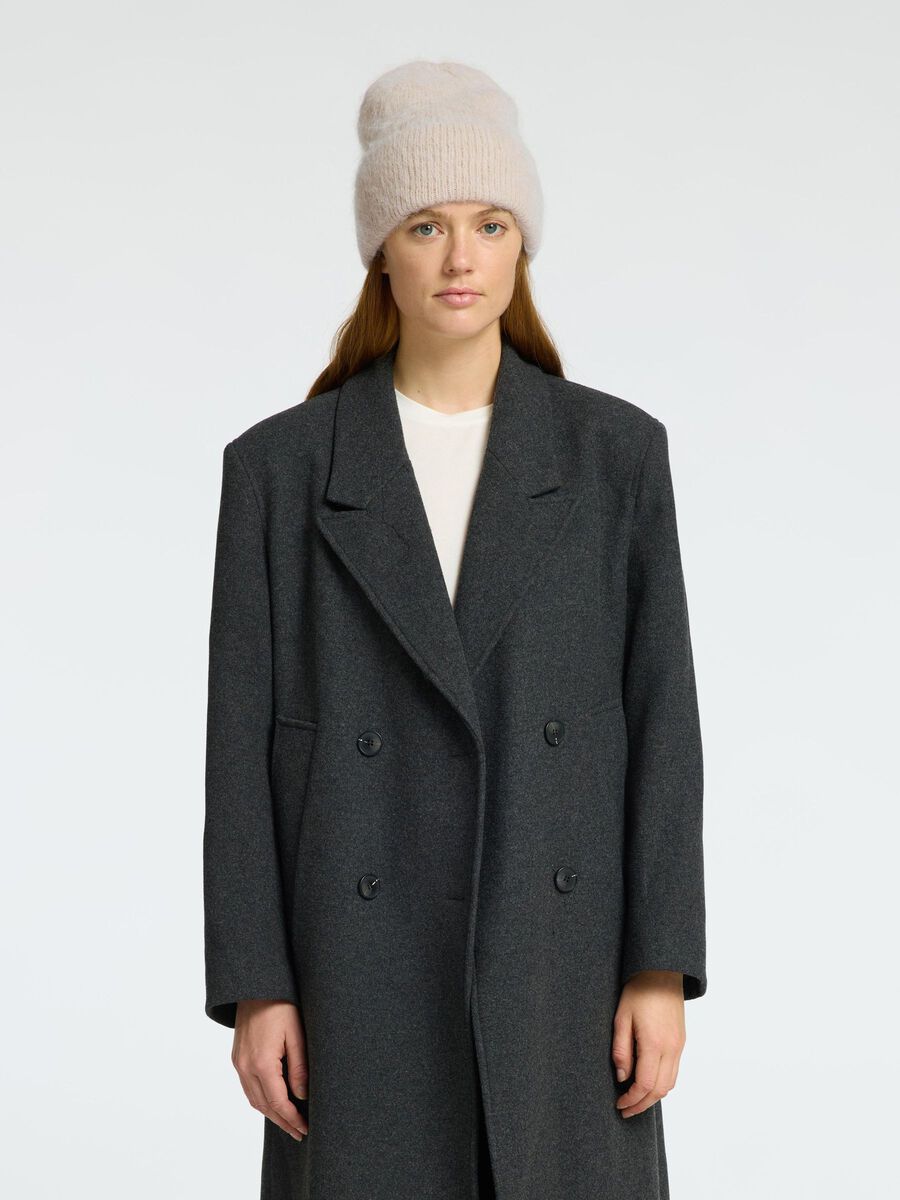 Selected WOOL BLEND RIBBED BEANIE, Sandshell, highres - 16095344_Sandshell_003.jpg