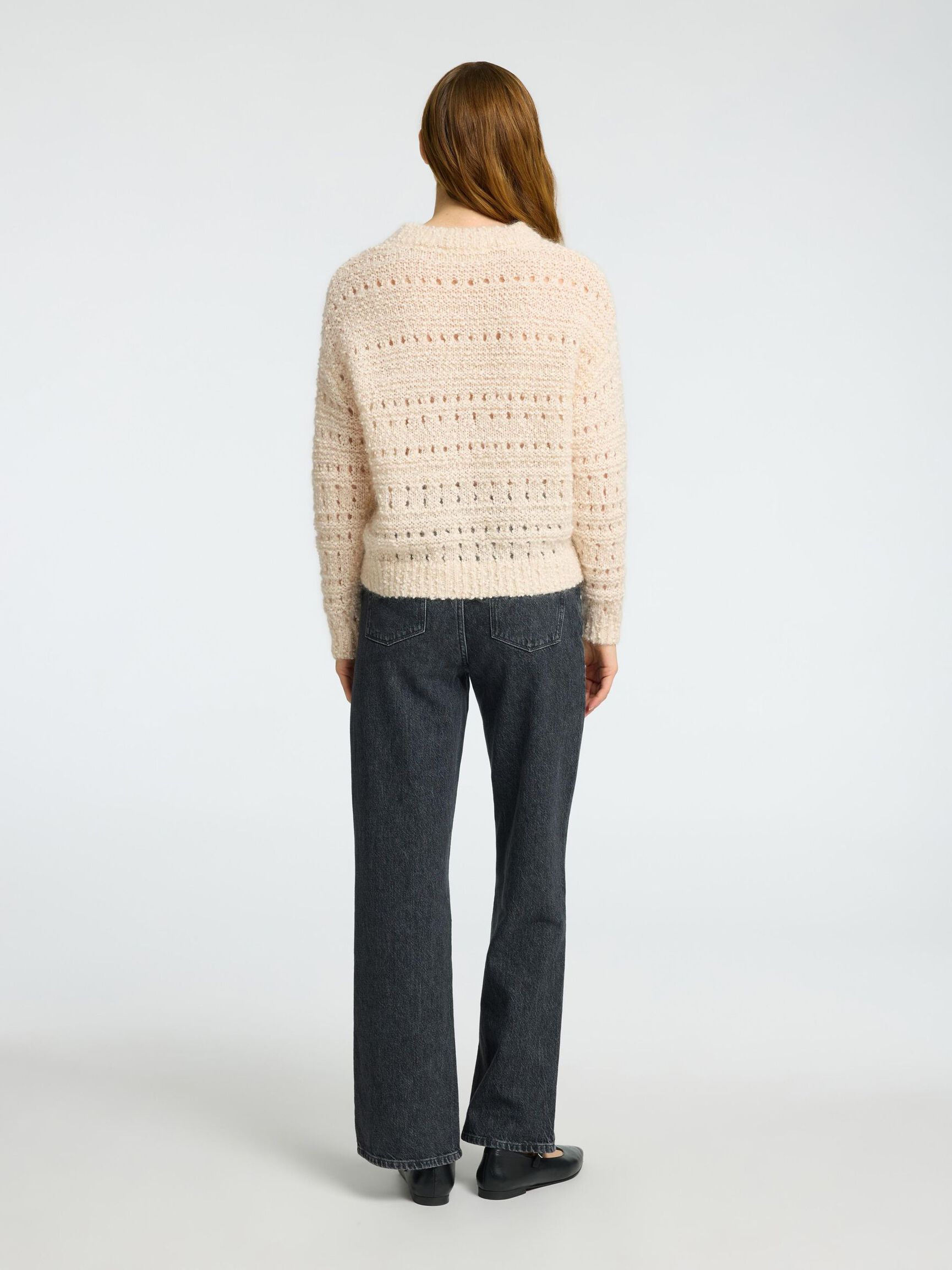 HÄKEL-LOOK PULLOVER, Birch, highres