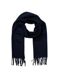 WOOL SCARF, Dark Navy, highres
