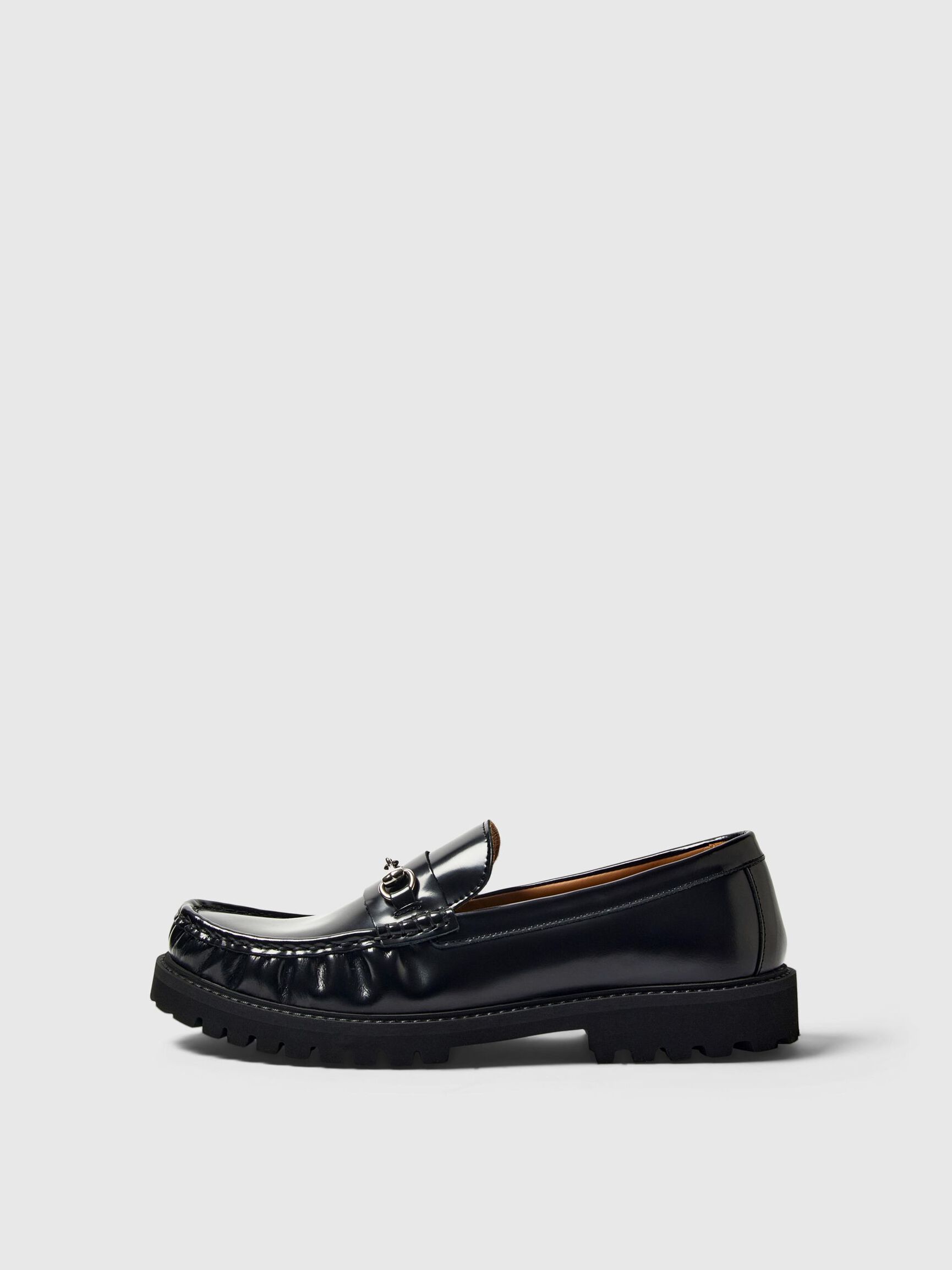 LEER HORSEBIT LOAFERS, Black, highres