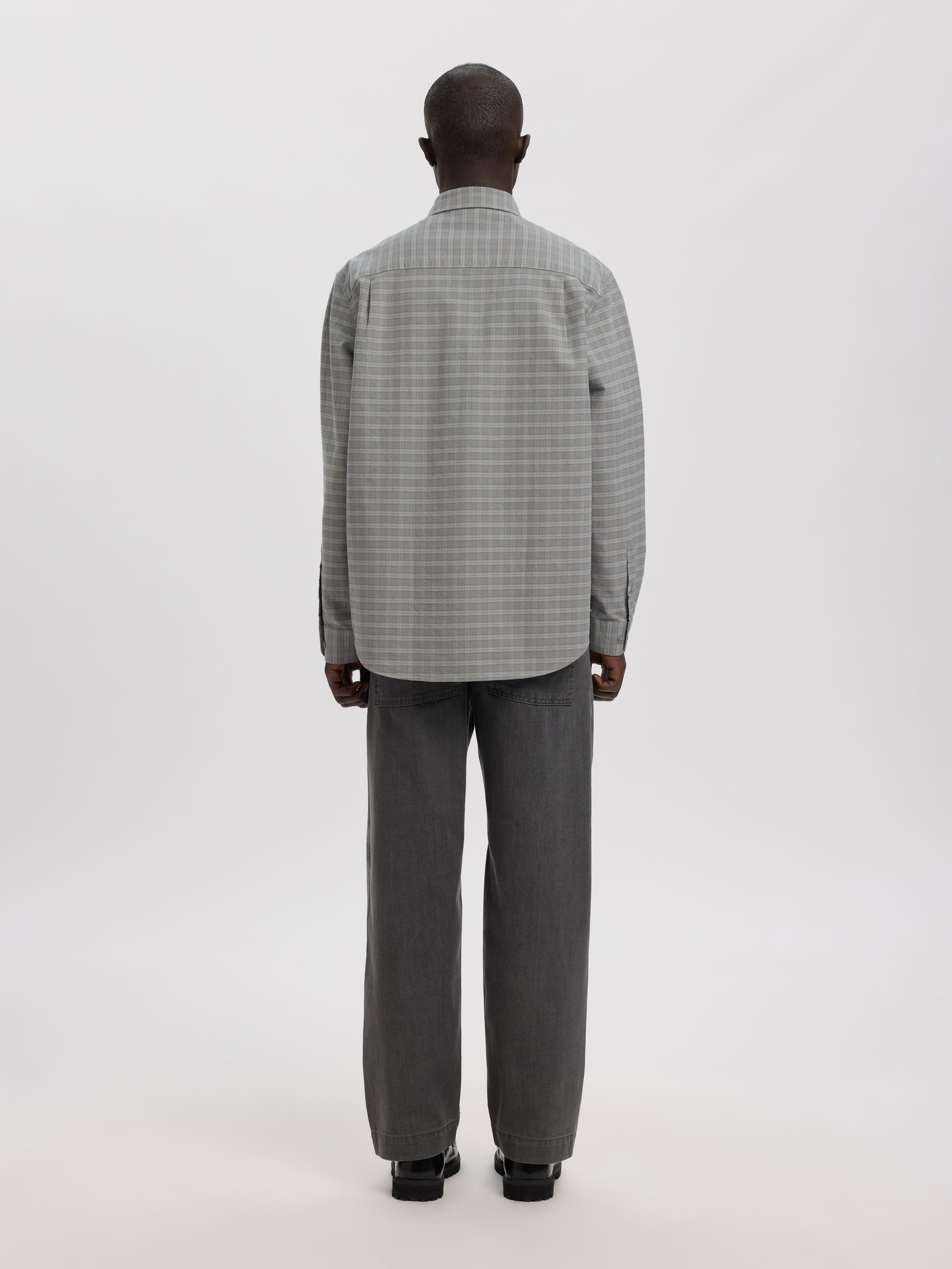 RELAXED FIT LONG SLEEVED SHIRT, Chiseled Stone, highres