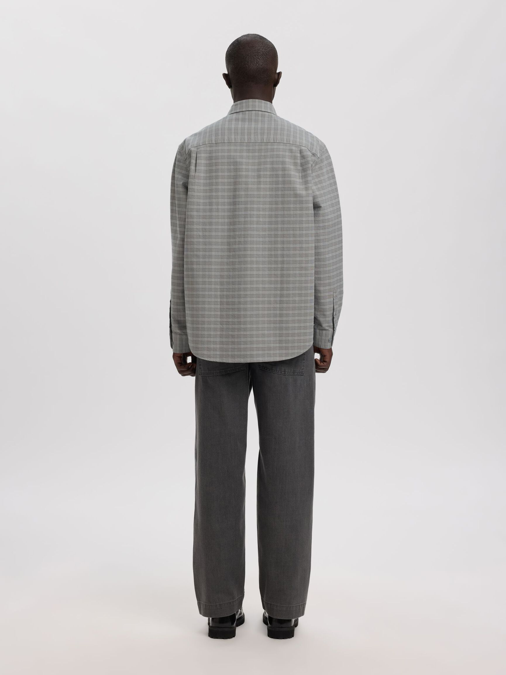 RELAXED FIT LONG SLEEVED SHIRT, Chiseled Stone, highres