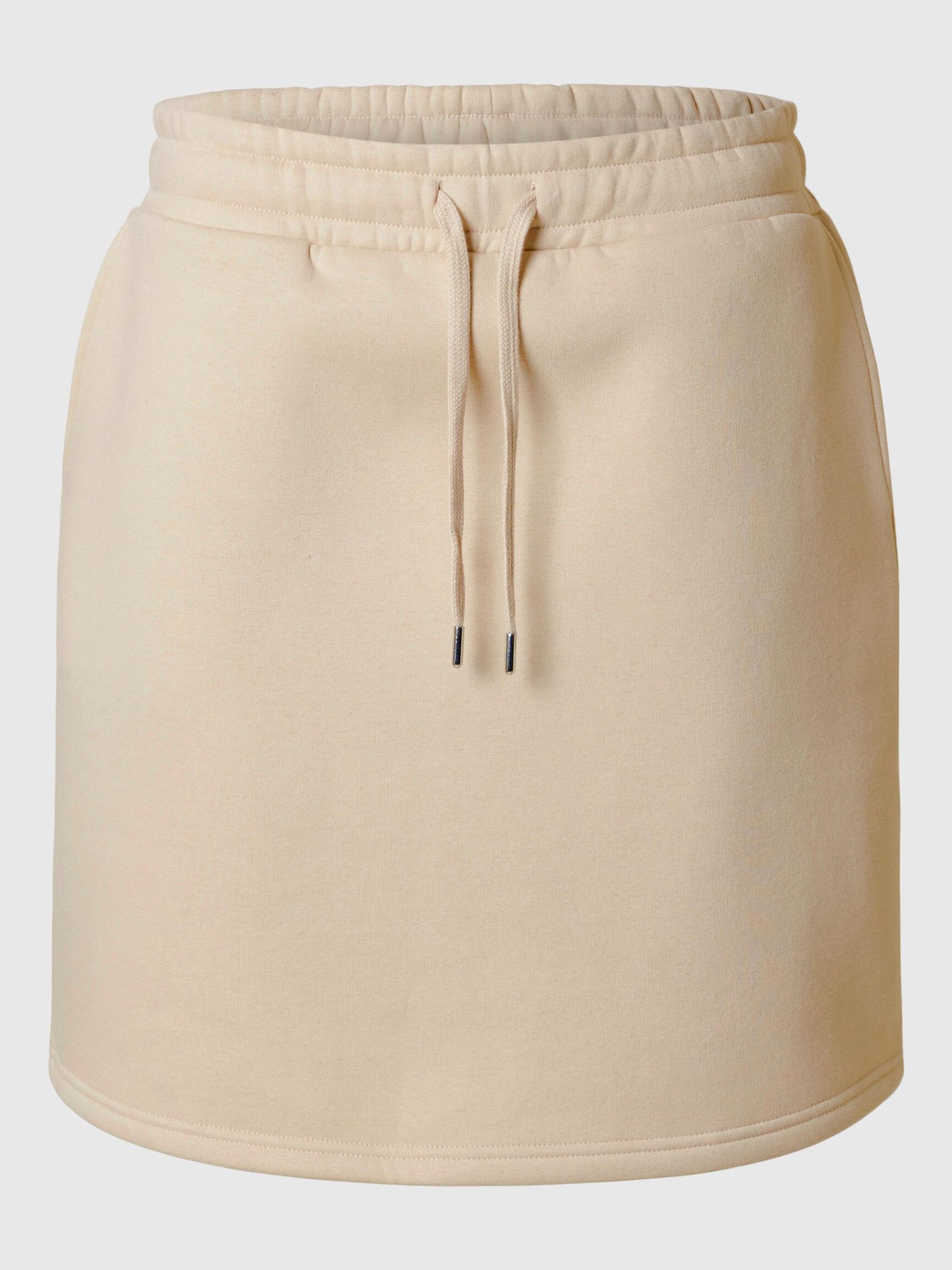 JERSEY MINI SKIRT, Oatmeal, highres
