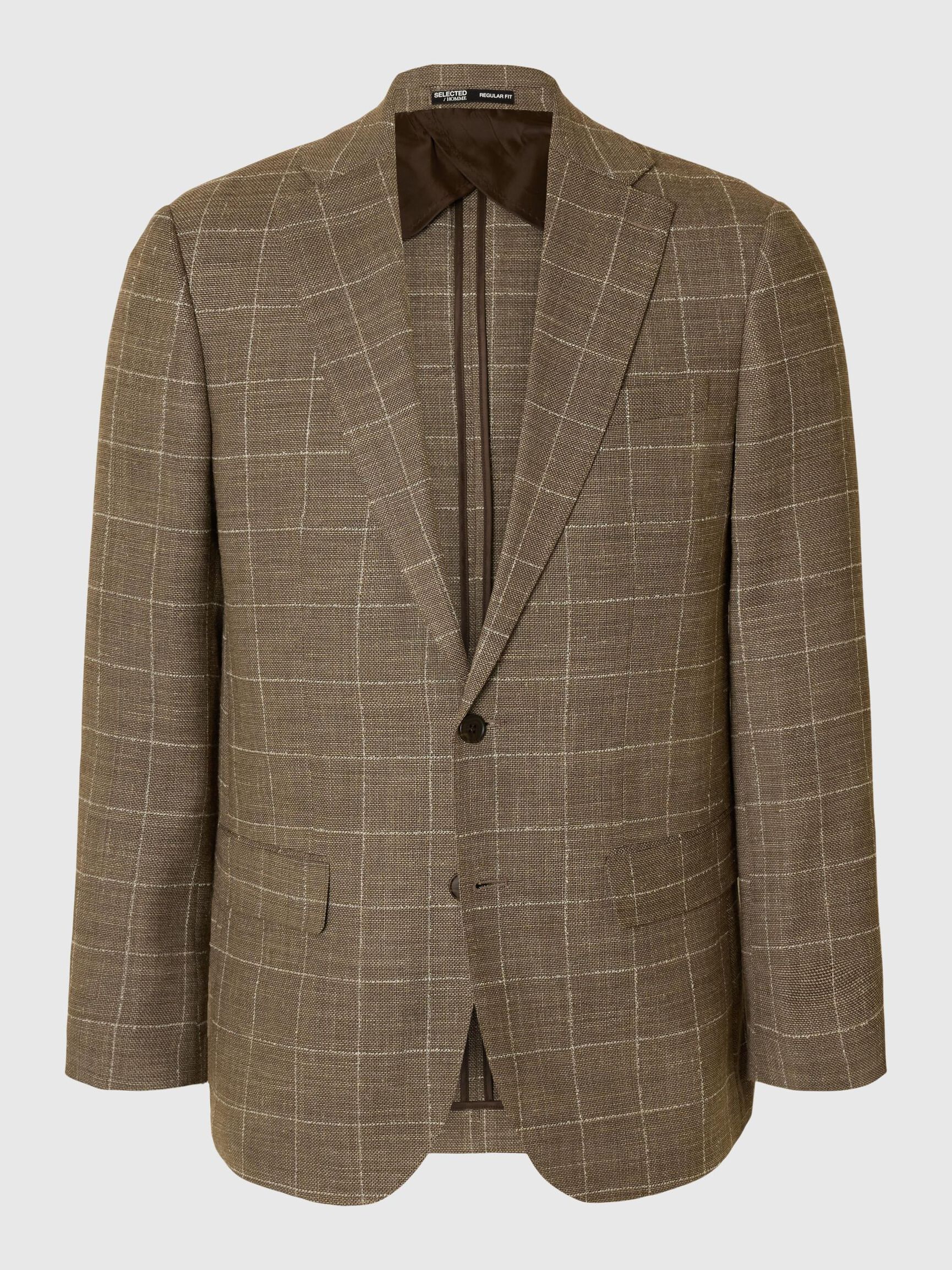 WOOL BLEND SINGLE-BREASTED BLAZER, Slate Black, highres