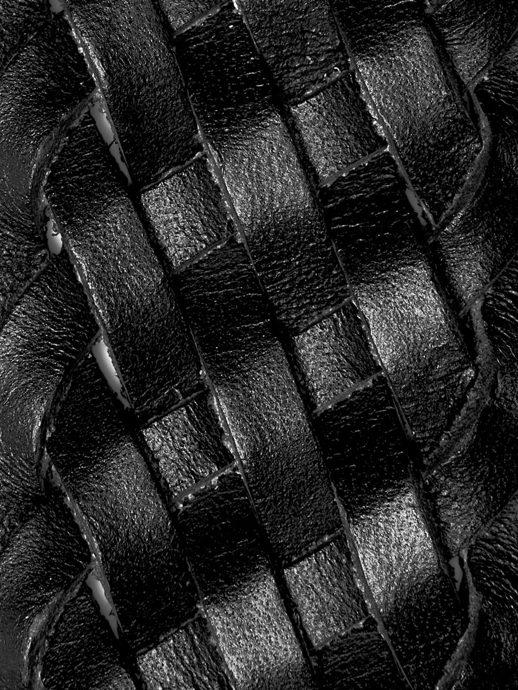 GEVLOCHTEN LEREN RIEM, Black, highres