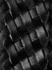 GEVLOCHTEN LEREN RIEM, Black, highres