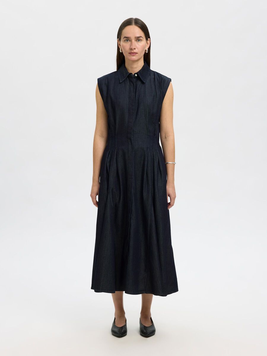 Selected DENIM BLOUSEJURK, Dark Blue Denim, highres - 16099795_DarkBlueDenim_003.jpg