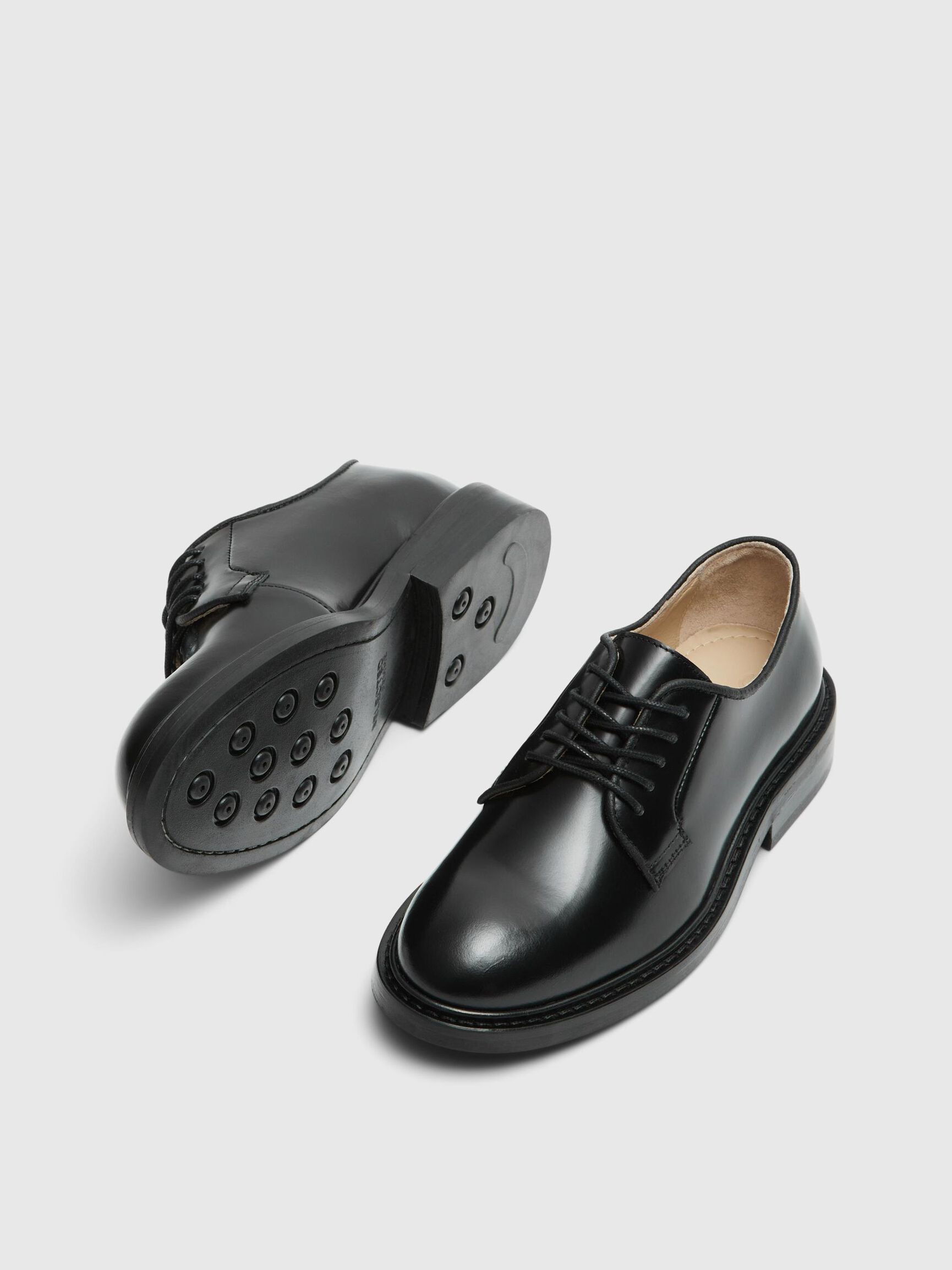 SCARPE DERBY IN PELLE, Black, highres