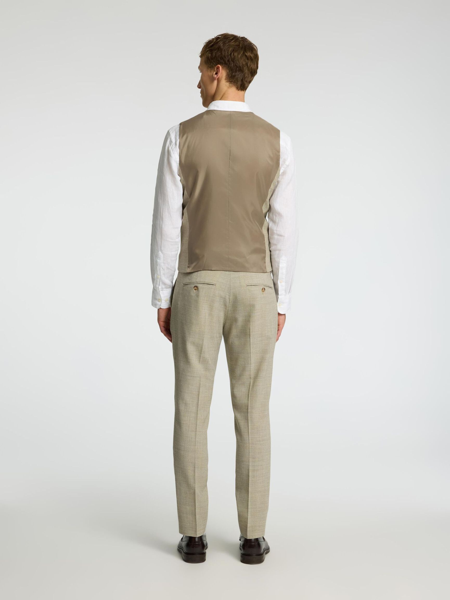 SLIM FIT  WAISTCOAT, Sand, highres