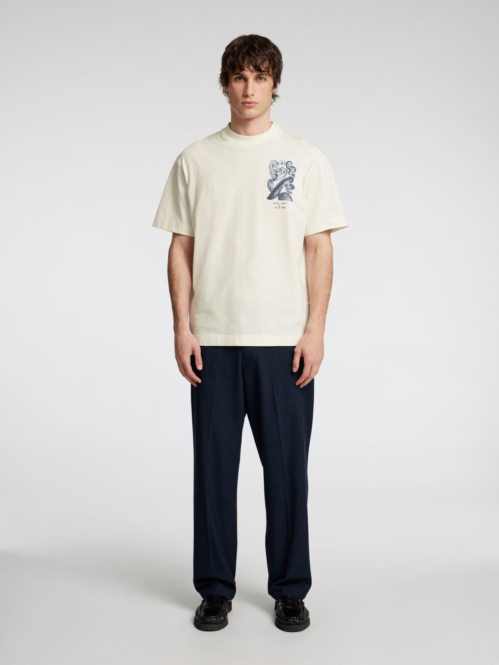 PRINTET T-SHIRT, Cloud Dancer, highres