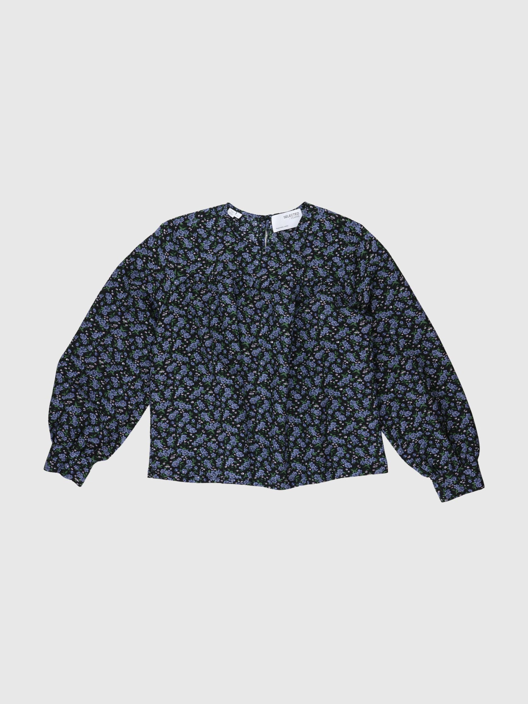 BLOMSTRET TOP, Black, highres