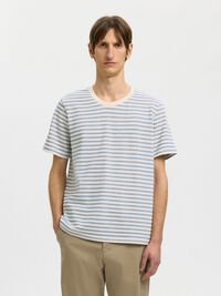 STRIPED T-SHIRT, Egret, highres