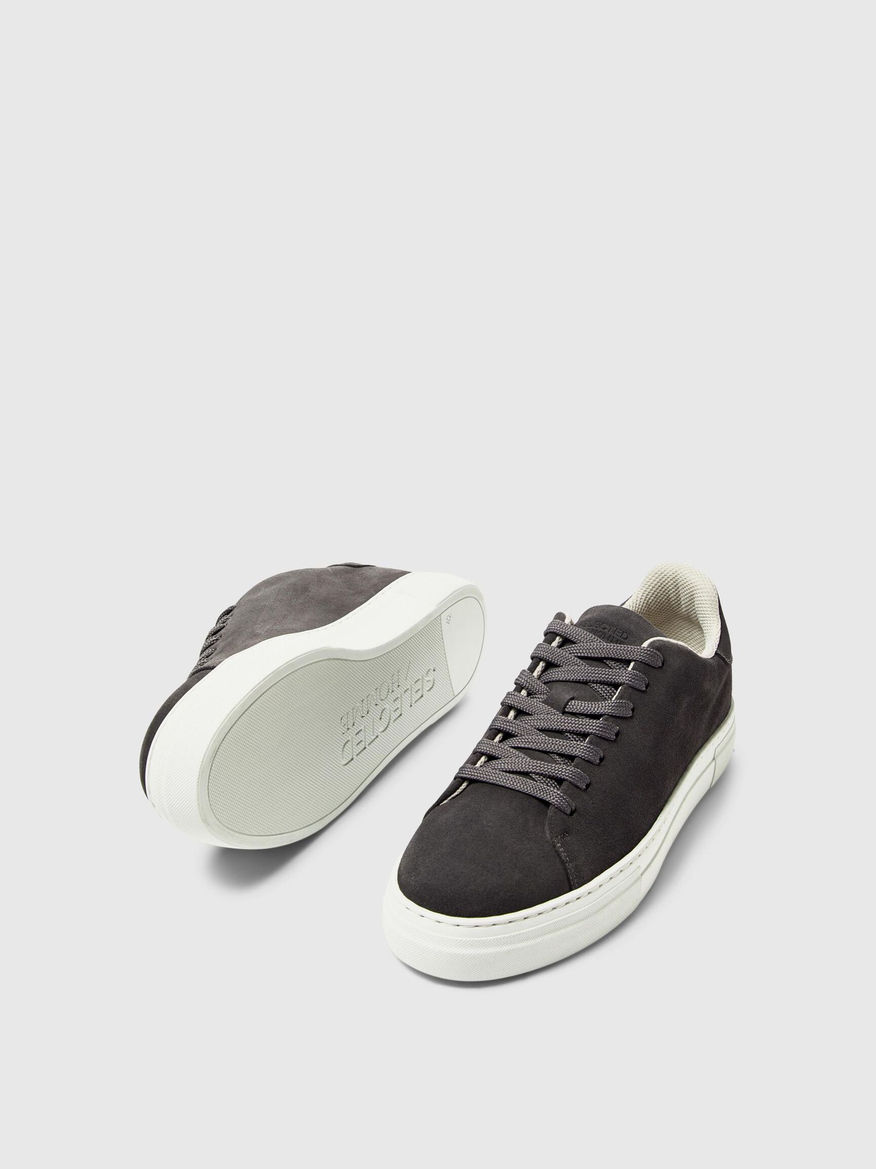 CHUNKY SUEDE  TRAINERS, Dark Grey, highres