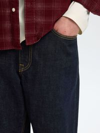 220 LOOSE FIT JEANS, Dark Blue Denim, highres