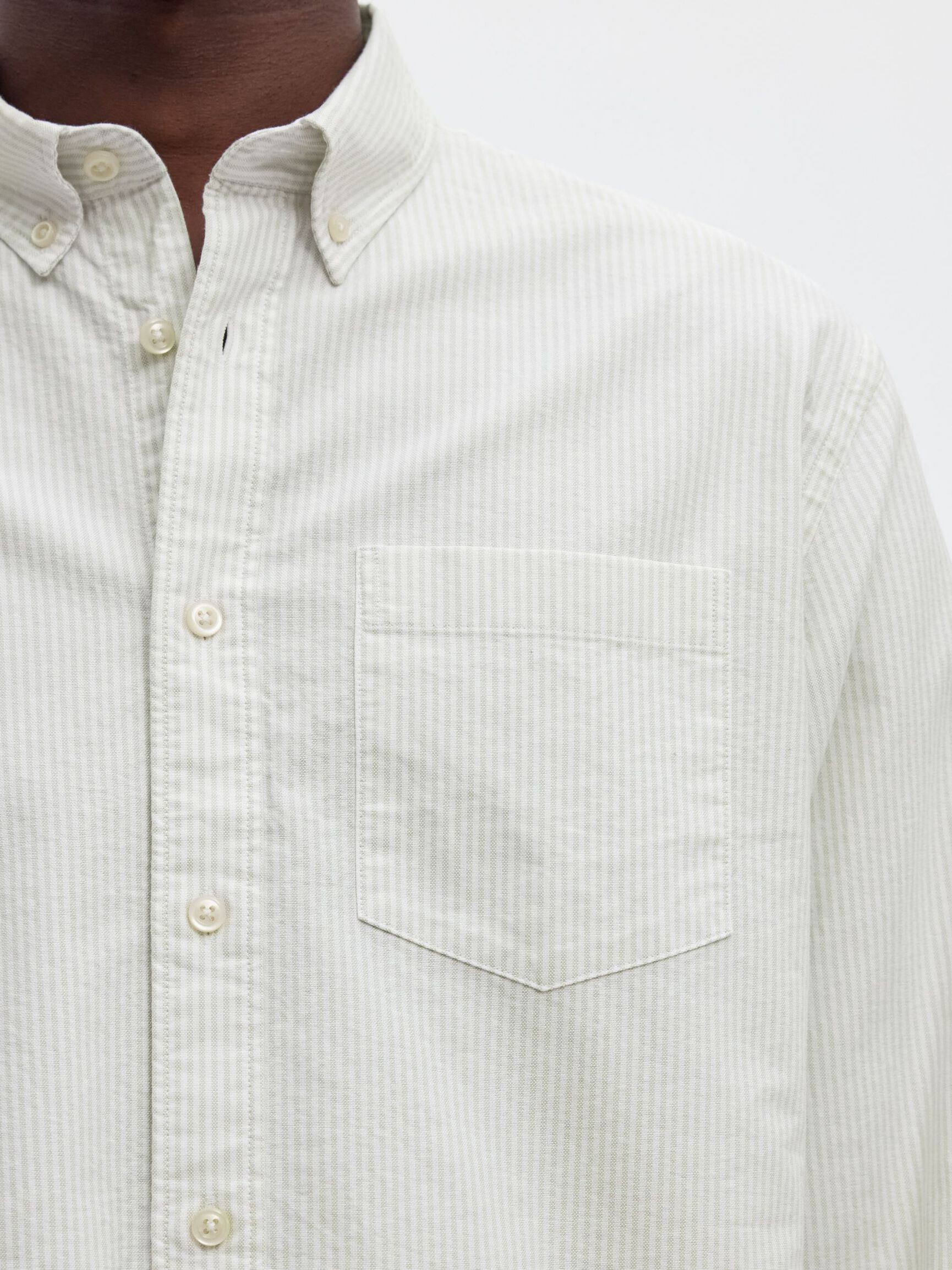 OXFORD LONG SLEEVED SHIRT, Bright White, highres