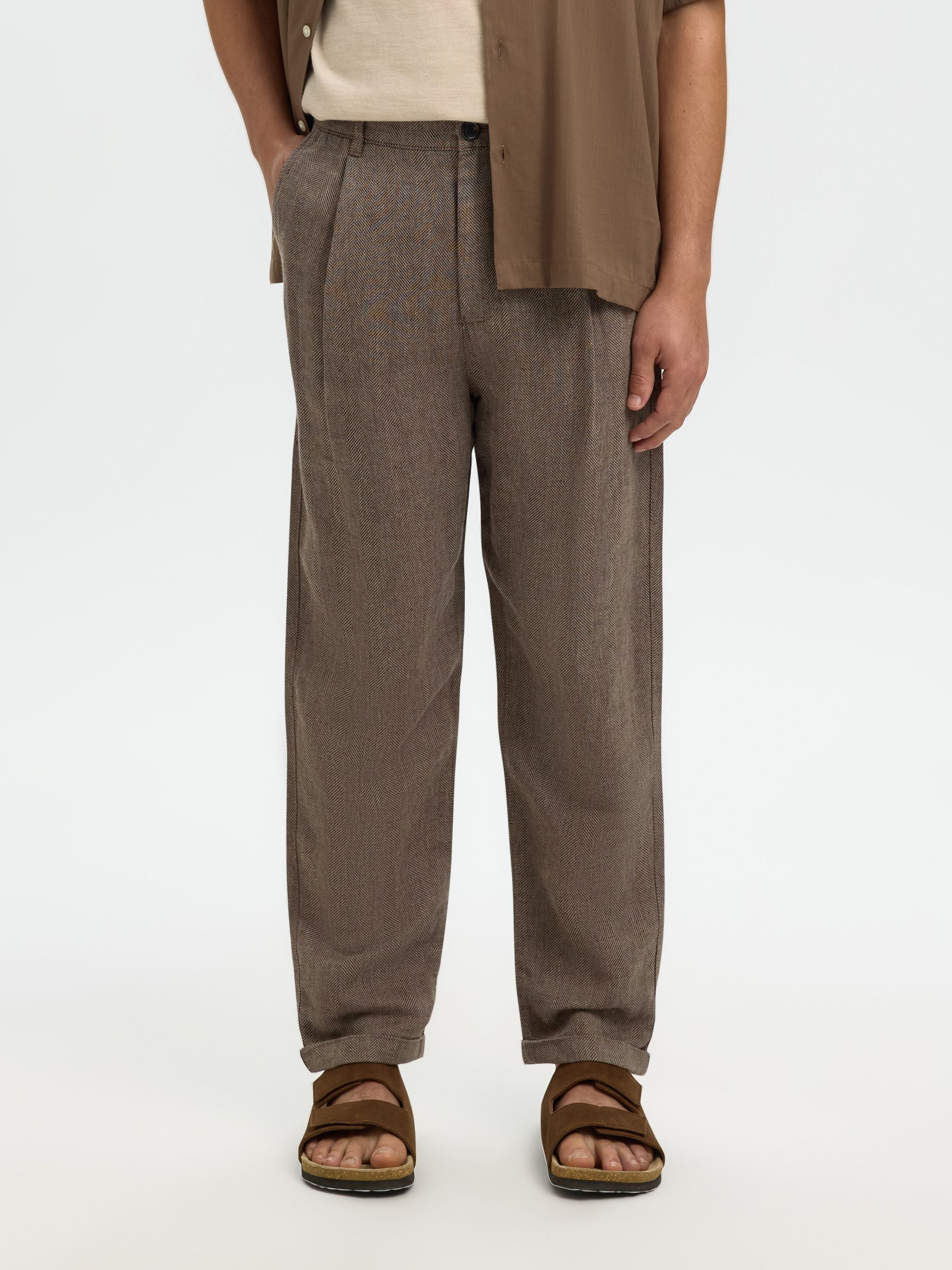 CROPPED RELAXED FIT HOSE, Delicioso, highres