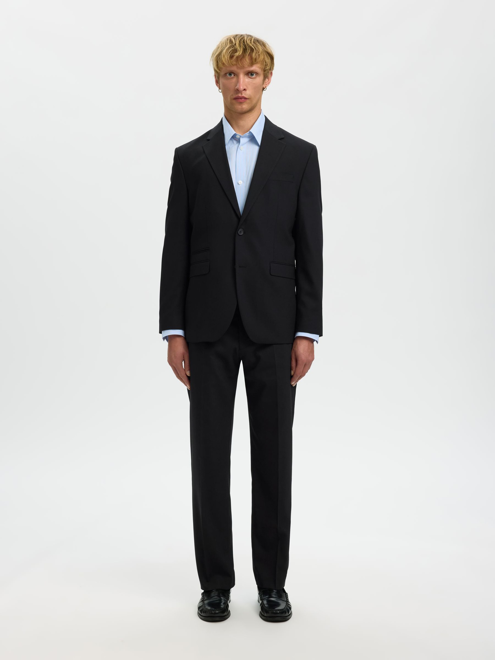 REGULAR FIT BLAZER, Black, highres