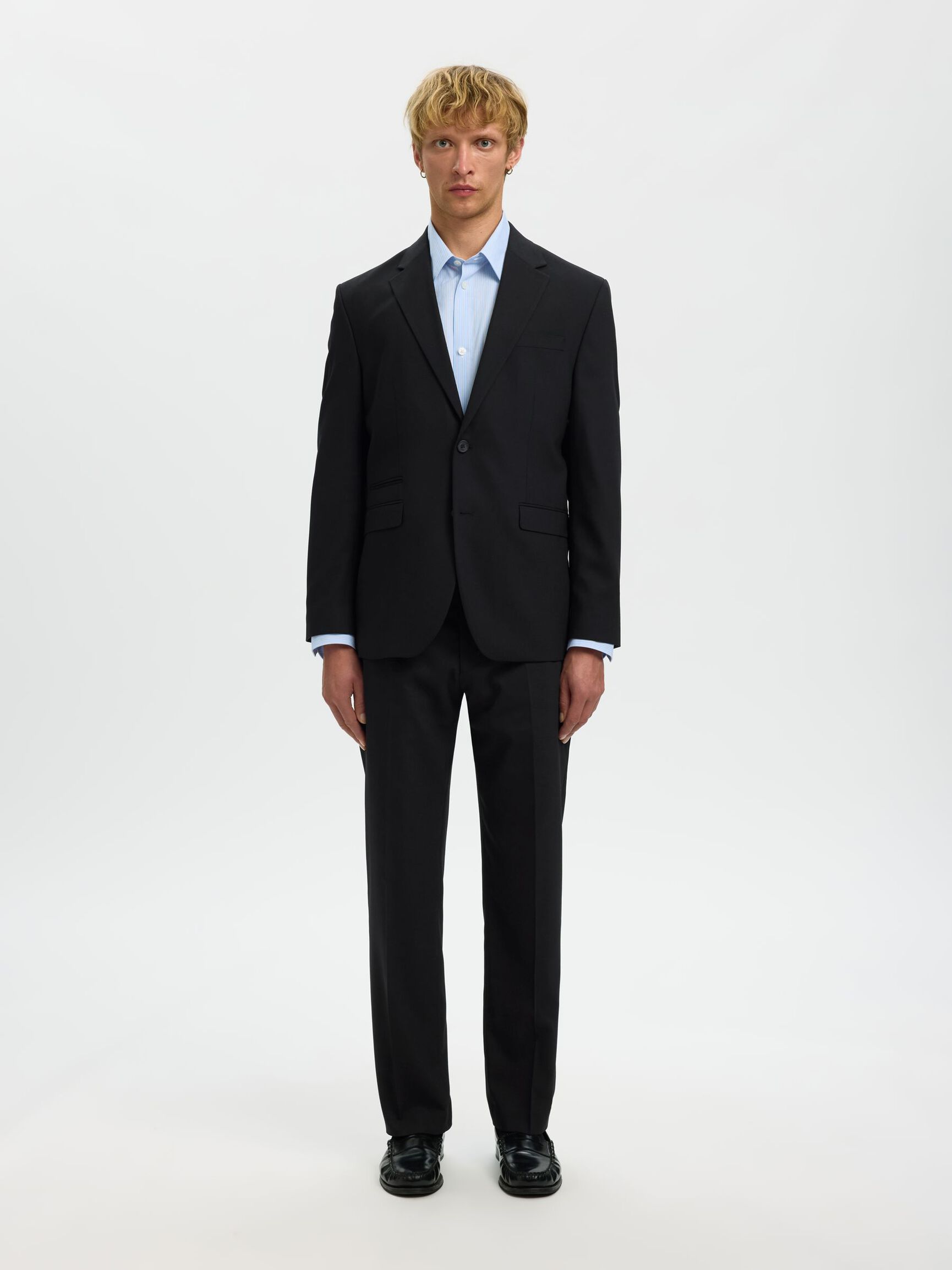 REGULAR FIT  BLAZER, Black, highres