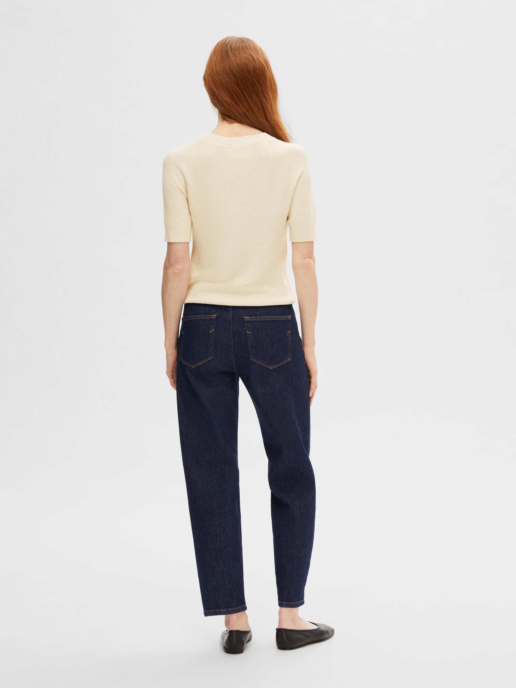 VISCOSE BLEND KNITTED TOP, Birch, highres