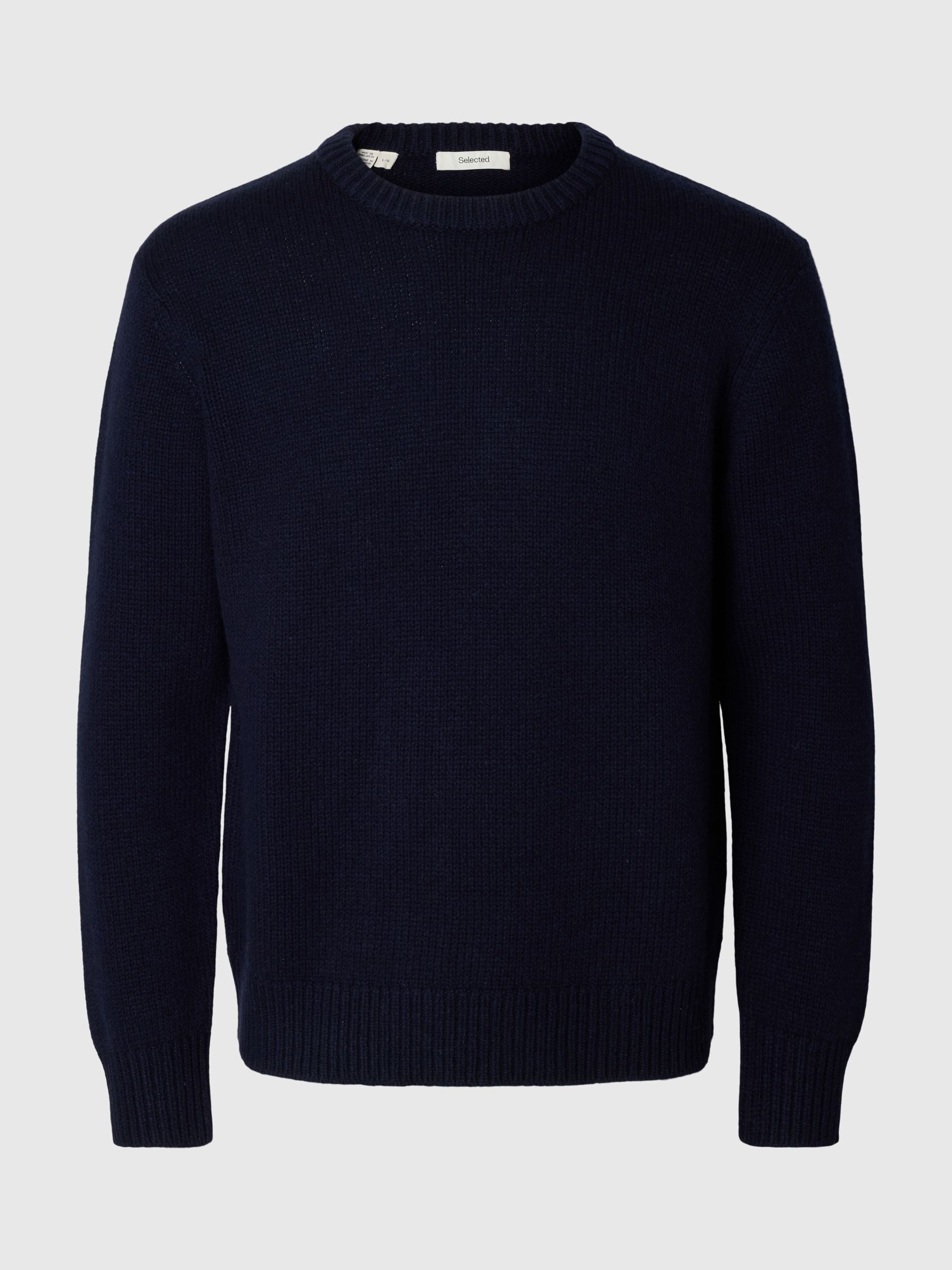 WOOL BLEND RELAXED FIT JUMPER, Sky Captain, highres