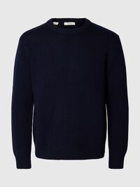 WOOL BLEND RELAXED FIT JUMPER, Sky Captain, highres