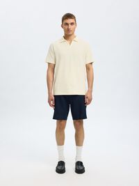 COTTON POLO SHIRT, Egret, highres