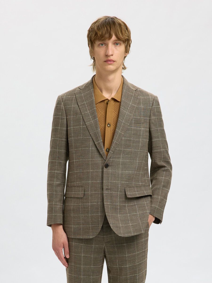 Selected LAINE MÉLANGÉE BLAZER À SIMPLE BOUTONNAGE, Slate Black, highres - 16097623_SlateBlack_1183367_003.jpg