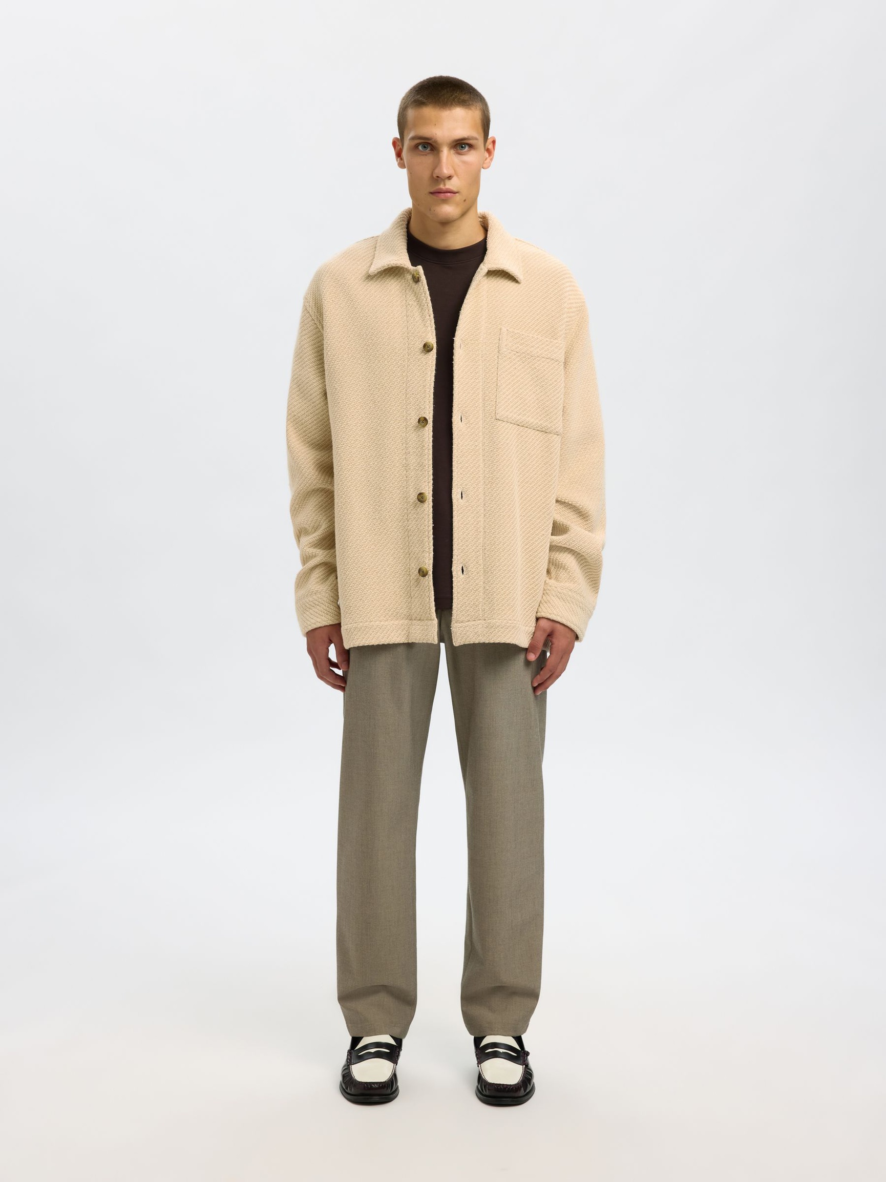 BAUMWOLL OVERSHIRT, Egret, highres