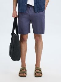 LOOSE FIT LINEN-BLEND SHORTS, Oceana, highres