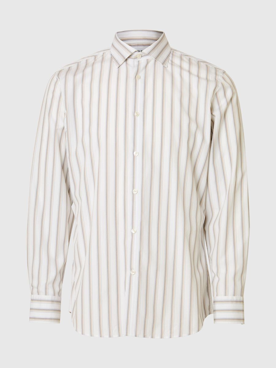 Selected GESTREIFTES SLIM FIT HEMD, Bright White, highres - 16098306_BrightWhite_1200841_001.jpg